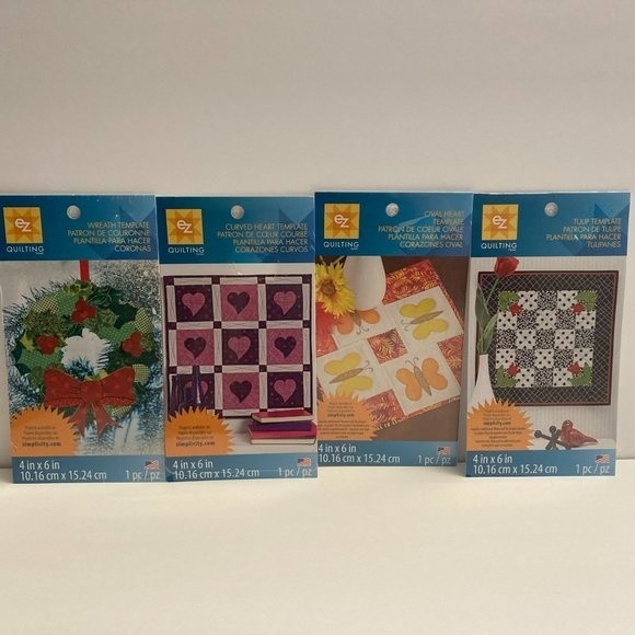 4 Simplicity EZ Quilting Template Stencils Fabric Paper Crafts Scrapbook - Picture 1 of 13
